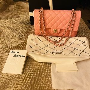 SOLD Chanel Sakura Pink Classic Flap in Medium